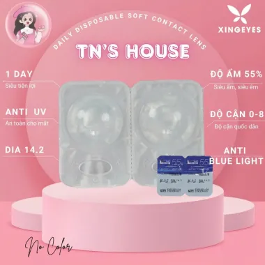 (Giá 1 chiếc) Lens 1 Ngày Trong Suốt Chống Ánh Sáng Xanh Xing Eyes