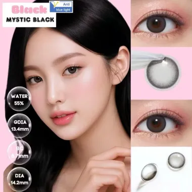 (Giá 1 chiếc)Lens 1Day Mystic Black chống ánh sáng xanh