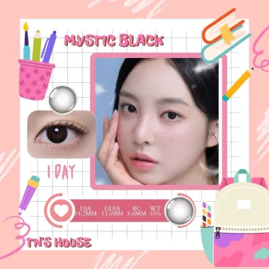(Giá 1 chiếc)Lens 1Day Mystic Black chống ánh sáng xanh