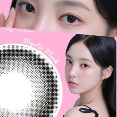 (Giá 1 chiếc)Lens 1Day Mystic Black chống ánh sáng xanh