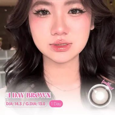  (GIÁ 1 CHIẾC) 1Day Brown - Màu nâu tự nhiên - Kính áp tròng Eyesm
