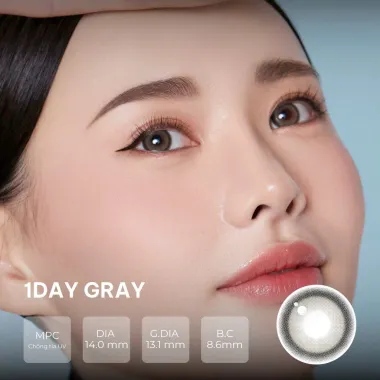 (GIÁ 1 CHIẾC) 1Day Gray - Màu xám tự nhiên - Kính áp tròng Eyesme
