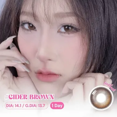 (GIÁ 1 CHIẾC) Lens 1 ngày Eyesme – CIDER BROWN giãn nhẹ 14.1mm