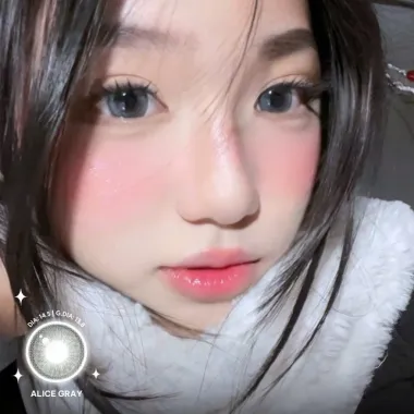 (GIÁ 1 CHIẾC) Lens 1Day Alice Gray Giãn Tròng 14.5mm tone Xám đen bí ẩn