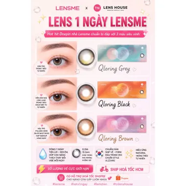 (GIÁ 1 ĐÔI) Lens 1Day Series Qloring - LENSME