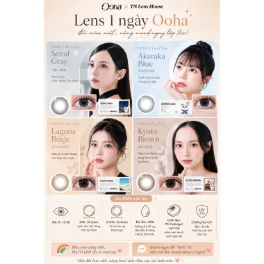(Gía 1 ĐÔI) Series Lens 1 ngày OOHA chuẩn Hàn
