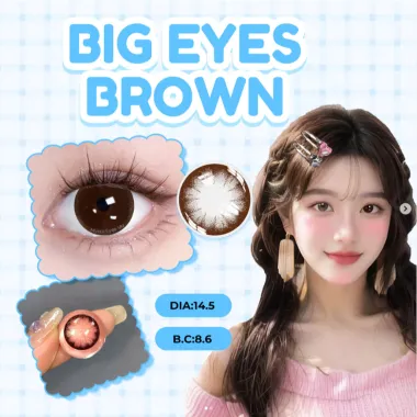 BST Big Eyes Series Black - Brown 14.5mm lens ̉ tháng UYAAI/Fresh Lady