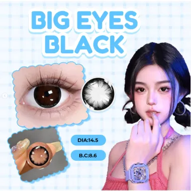 BST Big Eyes Series Black - Brown 14.5mm lens ̉ tháng UYAAI/Fresh Lady