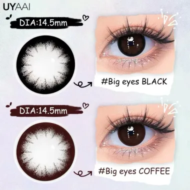 BST Big Eyes Series Black - Brown 14.5mm lens ̉ tháng UYAAI/Fresh Lady