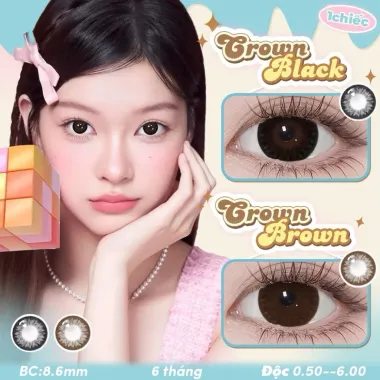 CROWN COLLECTION (CROWN BLACK) – Mẫu lens giãn tròng đỉnh cao 14.5mm từ Fresh Lady