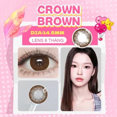 CROWN COLLECTION (CROWN BROWN) – Mẫu lens giãn tròng đỉnh cao 14.5mm từ Fresh Lady