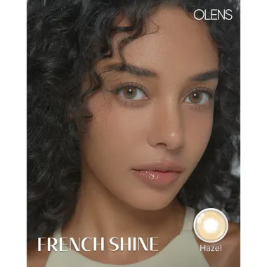 Lens 1 Tháng Olens mẫu ViVi Ring Pink và French Shine Hazel giãn nhẹ 14.2mm