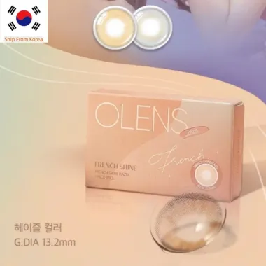 Lens 1 Tháng Olens mẫu ViVi Ring Pink và French Shine Hazel giãn nhẹ 14.2mm
