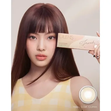 Lens 1 Tháng Olens mẫu ViVi Ring Pink và French Shine Hazel giãn nhẹ 14.2mm