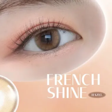 Lens 1 Tháng Olens mẫu ViVi Ring Pink và French Shine Hazel giãn nhẹ 14.2mm