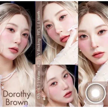 Lens 1Day DOROTHY BROWN - Lens giãn tròng 14.5 tone nâu tự nhiên