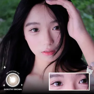 Lens 1Day DOROTHY BROWN - Lens giãn tròng 14.5 tone nâu tự nhiên
