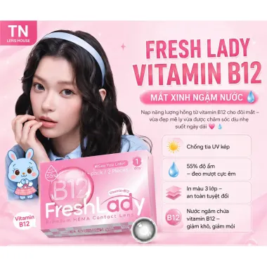 Lens 1Day FRESH LADY/UYAAI NỘI ĐỊA TRUNG CHỨA VITAMIN B
