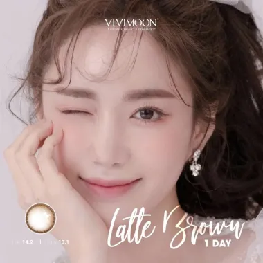 LENS 1DAY Nâu Tự nhiên Latte Brown Vivimoon