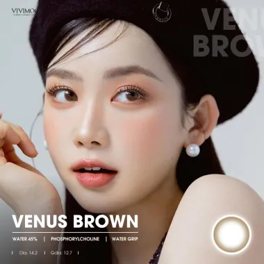 LENS 1DAY nâu tự nhiên Venus Brown VIVIMOON (Giá 1 chiếc)