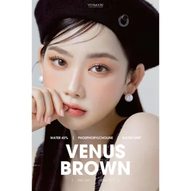 LENS 1DAY nâu tự nhiên Venus Brown VIVIMOON (Giá 1 chiếc)