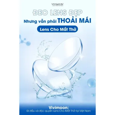Lens 1DAY TRONG SUỐT cho mắt thở Vivimedi Oxy Plus 24h (iá 1 chiếc)