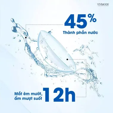 Lens 1DAY TRONG SUỐT cho mắt thở Vivimedi Oxy Plus 24h (iá 1 chiếc)