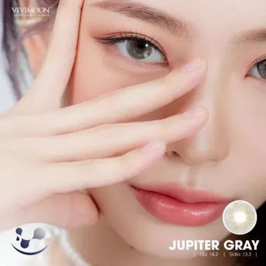 Lens 1Day xám pha ánh vàng Jupiter Gray VIVIMOON (Gía 1 chiếc)