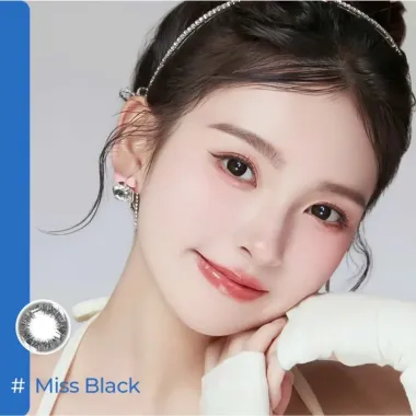 Lens 6 Tháng Fresh Lady - Miss Black giãn nhẹ 14.2mm (Giá 1 đôi)