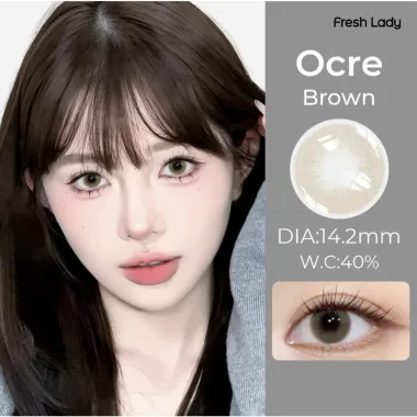 Lens 6 Tháng Nâu Tây mẫu Orce Brown giãn nhẹ 14.2mm (GIÁ 1 CHIẾC)