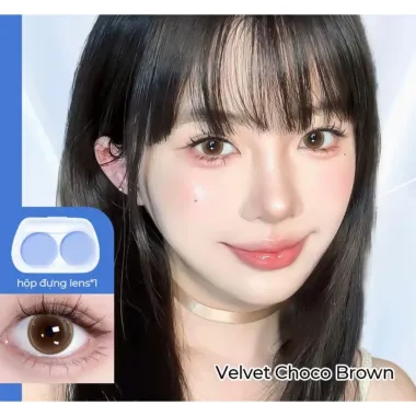 Lens 6 tháng Velvet Choco Brown – tông nâu socola giãn 14.2mm