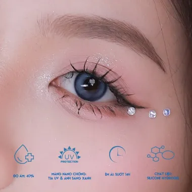 LENS CHEESE BLUE – Màu Xanh Biếc giãn nhẹ 14.2mm