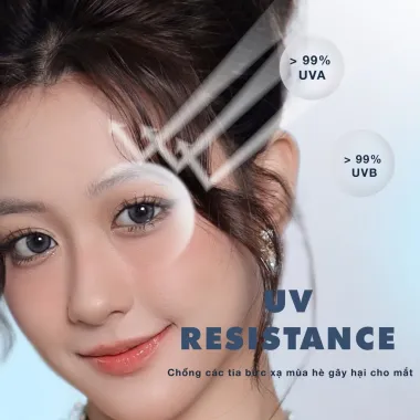 Lens nâu tây nhũ Bridal Brown giãn nhẹ 14.2mm