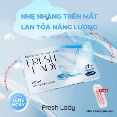Lens Trong Suốt 1Day Fresh Lady (Giá 1 Đôi)