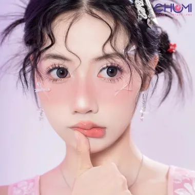 Milk Pearl LENS XÁM KIM CƯƠNG VIỀN ĐEN 14.5mm
