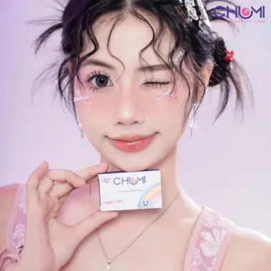Milk Pearl LENS XÁM KIM CƯƠNG VIỀN ĐEN 14.5mm