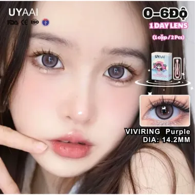 Series lens 1 ngày VIVIRING – UYAAI giãn 14.2mm (Giá 1 Đôi)