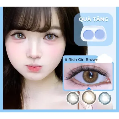 Series Mẫu Lens Rich Girl giãn nhẹ 14.2mm Fresh Lady 6 tháng ( Giá 1 đôi)