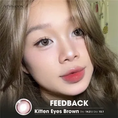 Tổng hợp Lens 1 ngày cận VIVIMOON khóa ẩm 2 mẫu Pear Gray và Kitten Eye Brown (Giá 1 chiếc)