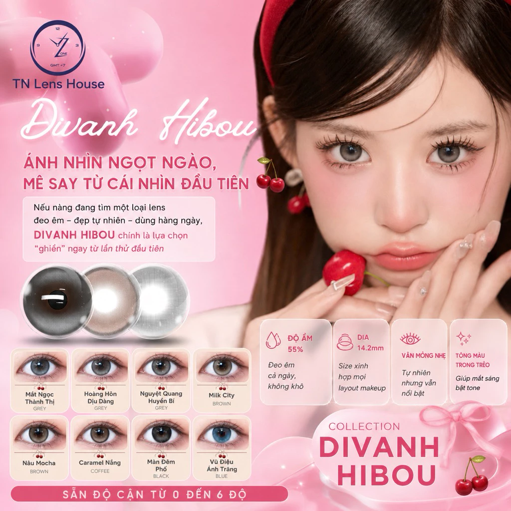 (Giá 1 Chiếc) Lens 1 Ngày HIBOU COLLECTION