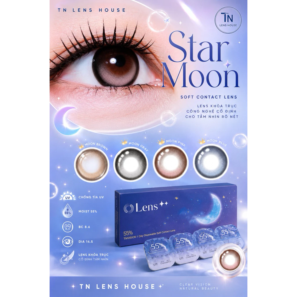 (GIÁ 1 ĐÔI) BST STAR MOON – LENS 1 NGÀY TRĂNG KHUYẾT KHOÁ TRỤC MỚI TOANH TỪ XINGEYES