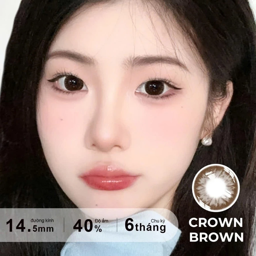 CROWN COLLECTION (CROWN BROWN) – Mẫu lens giãn tròng đỉnh cao 14.5mm từ Fresh Lady