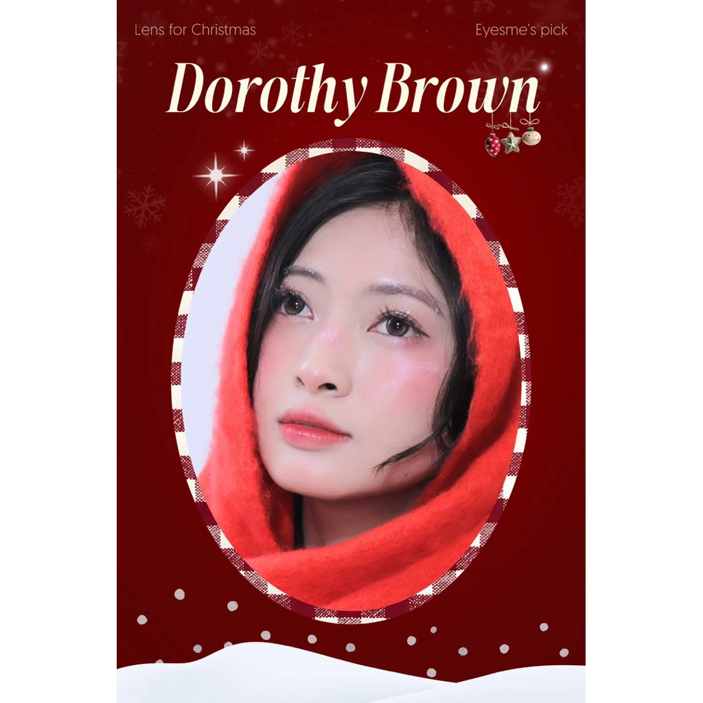 Lens 1Day DOROTHY BROWN - Lens giãn tròng 14.5 tone nâu tự nhiên