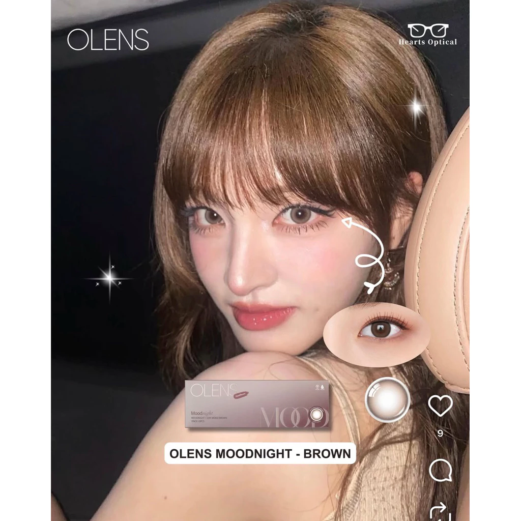  LENS 1DAY Moodnight Brown chính hãng từ OLENS
