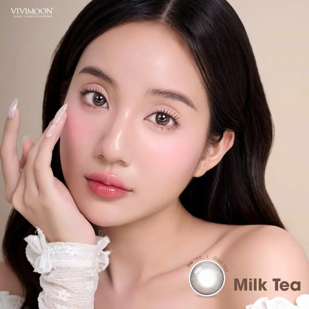 LENS 1DAY Nâu Trà Sữa Tự Nhiên Milk Tea Brown VIVIMOON (Gía 1 chiếc)