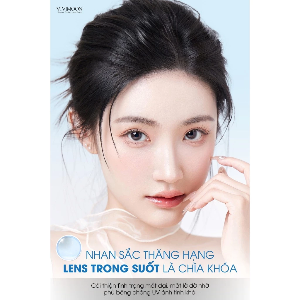 Lens 1DAY TRONG SUỐT cho mắt thở Vivimedi Oxy Plus 24h (iá 1 chiếc)